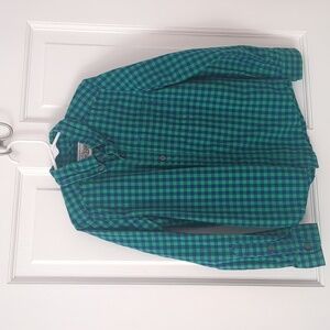 1989 Place Men's Green and Blue Checkered Shirt